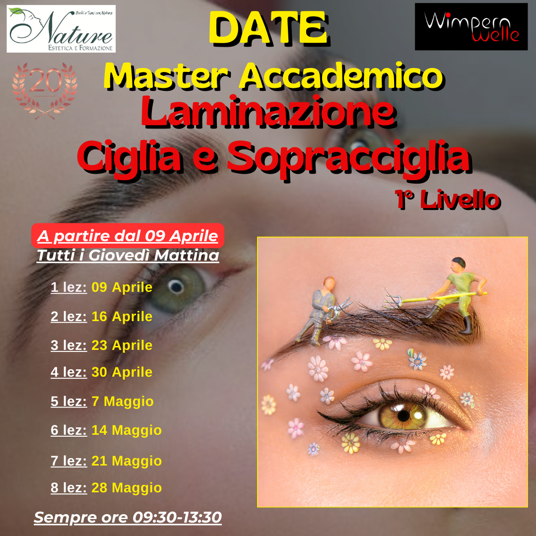 ACCADEMIA LAMINAZIONE CIGLIA E SOPRACCIGLIA I° Livello gratuita gen